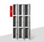 Meuble de rangement de revêtement ISO9001 de casier en métal de poudre de 9 portes