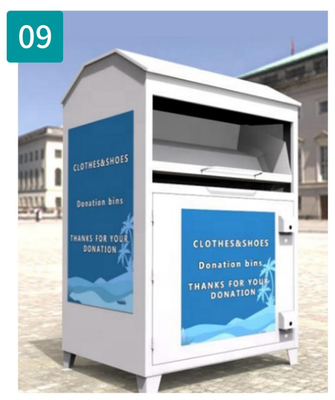 L'anti vol laissent tomber des poubelles de donation a renforcé fermer à clef le système