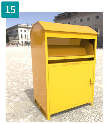 Revêtement jaune de poudre réutilisant donation de chaussures de vêtements de poubelle de stockage la vieille