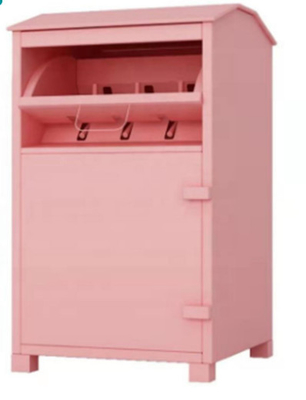 Vêtements Recycler Rose Poubelle Donation Métal 1800mm Hauteur
