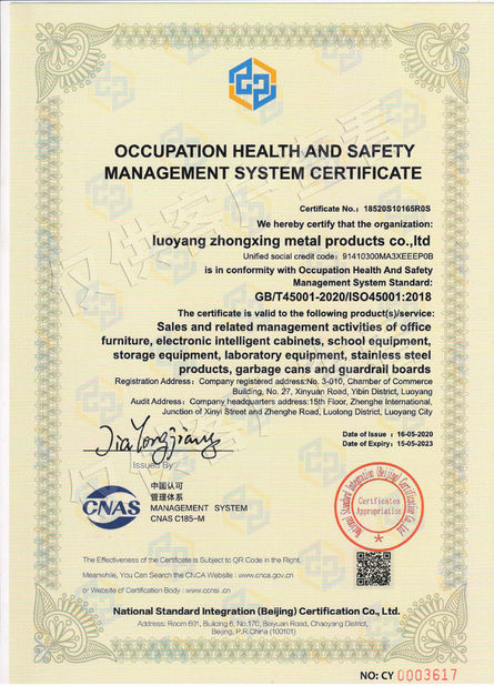 Chine Luoyang Suode Import and Export Trade Co., Ltd. Certifications